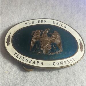 Western Union Telegraph Company belt buckle